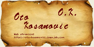 Oto Kosanović vizit kartica